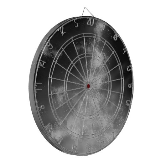Sterrennacht Sky Monochrome grijs dartboard Dartbord (Voorkant Links)