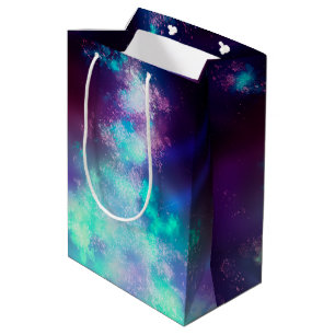 Sterrennacht Sky Neon Licht Birthday Gift Bag Medium Cadeauzakje