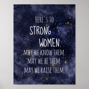 Sterrennacht Sterke Vrouwen Motiverende Poster