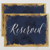 Sterrennacht Sterren Celestial Bruiloft Gereservee Kaart (Voorkant / Achterkant)