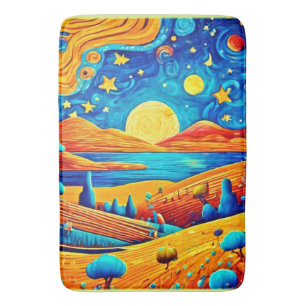 Sterrennacht Surrealisme Cartoon Art Badmat