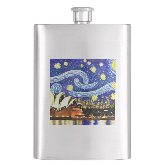 Sterrennacht Sydney Australia Opera House Flacon (Voorkant)