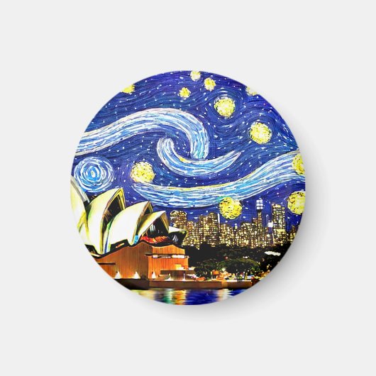 Sterrennacht Sydney Australia Opera House Magneet (Voorkant)