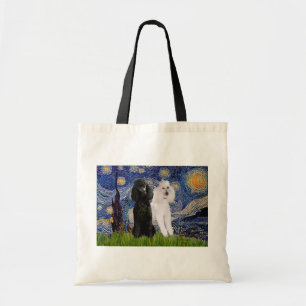 Sterrennacht - Twee standaard poedels Tote Bag