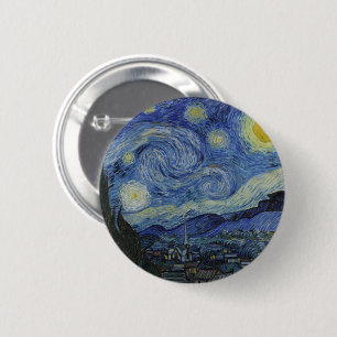 Sterrennacht & Van Gogh/beroemde kunst Ronde Button 5,7 Cm