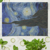 Sterrennacht & Van Gogh/beroemde  kunst Theedoek (Gevouwen)