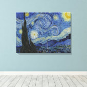 Sterrennacht Van Gogh Canvas Afdruk (Insitu (Houten vloer))