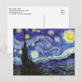 Sterrennacht Van Gogh Fine Art Briefkaart (Voorkant / Achterkant)