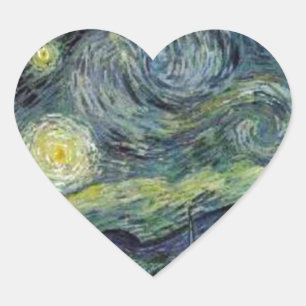 Sterrennacht - van Gogh Hart Sticker