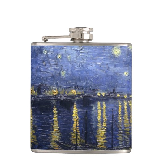 Sterrennacht van Gogh Heupfles (Voorkant)