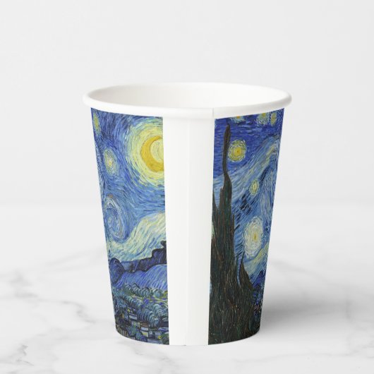 Sterrennacht Van Gogh    Papieren Bekers (Rechts)
