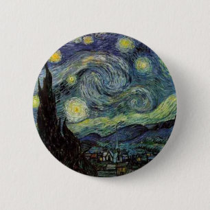 Sterrennacht - van Gogh Ronde Button 5,7 Cm