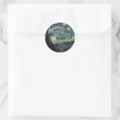 Sterrennacht - van Gogh Ronde Sticker (Tas)