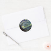 Sterrennacht - van Gogh Ronde Sticker (Envelop)