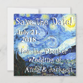 Sterrennacht Van Gogh Save Date Magneet Kaart (Voorkant)
