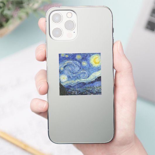 Sterrennacht Van Gogh Sticker (Telefoon)