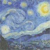 Sterrennacht Van Gogh Sticker (Voorkant)