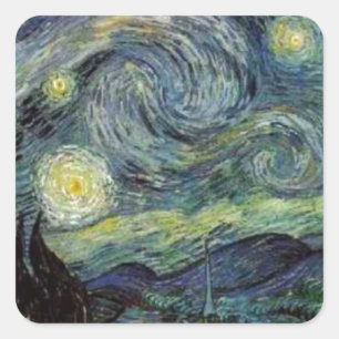 Sterrennacht - van Gogh Vierkante Sticker