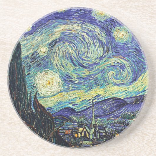Sterrennacht van Gogh Zandsteen Onderzetter (Voorkant)