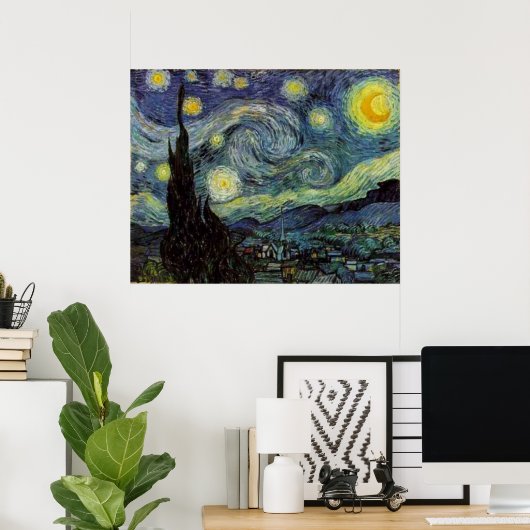 Sterrennacht van het Poster van Gogh (Thuiskantoor)