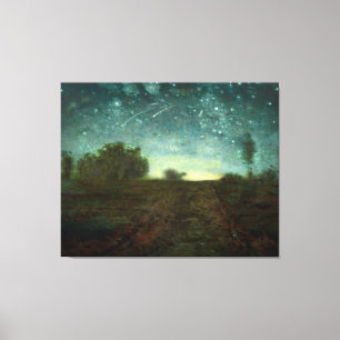 Sterrennacht van Jean-François Millet (ca. 1850-6 Canvas Afdruk