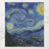 "Sterrennacht" van Van Gogh Wijn Etiket (Enkel label)