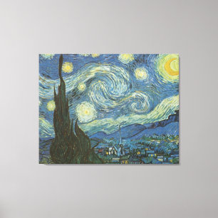 Sterrennacht van Vincent Van Gogh Canvas Afdruk