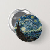 Sterrennacht van Vincent Van Gogh Ronde Button 5,7 Cm (Voorkant /achterkant)