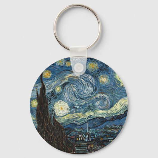 Sterrennacht van Vincent Van Gogh Sleutelhanger (Voorkant)
