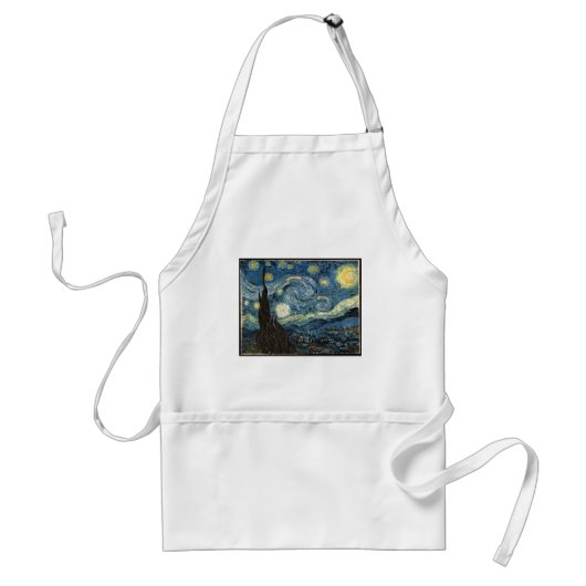 Sterrennacht van Vincent Van Gogh Standaard Schort (Voorkant)