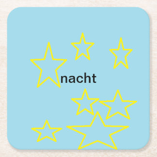 Sterrennacht Vierkante Kartonnen Onderzetter