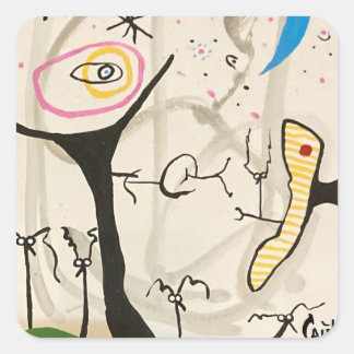 STERRENNACHT VIERKANTE STICKER