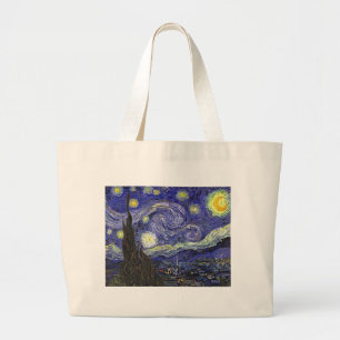 Sterrennacht, Vincent Bestelwagen Gogh. Grote Tote Bag