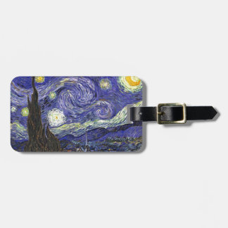 Sterrennacht, Vincent Van Gogh. Bagagelabel