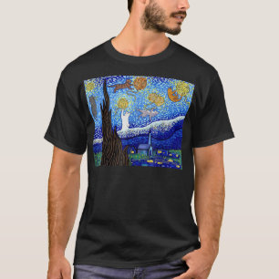 Sterrennacht Vincent van Gogh beroemde schilderije T-shirt