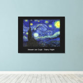 Sterrennacht Vincent van Gogh Canvas Afdruk (Insitu (Houten vloer))