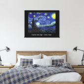 Sterrennacht Vincent van Gogh Canvas Afdruk (Insitu (Slaapkamer))