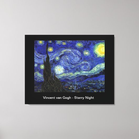 Sterrennacht Vincent van Gogh Canvas Afdruk (Voorkant)