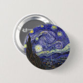 Sterrennacht, Vincent Van Gogh. Ronde Button 5,7 Cm (Voorkant /achterkant)