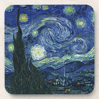 Sterrennacht Vincent van Gogh  schilderkunst Onderzetter