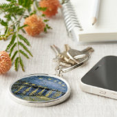 Sterrennacht Vincent van Gogh Sleutelhanger (Zijkant)