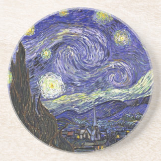 Sterrennacht, Vincent Van Gogh. Zandsteen Onderzetter