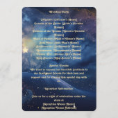 Sterrennacht Wedding Program Programma (Achterkant)