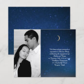Sterrennacht Wedding Verloving Kaart (Voorkant / Achterkant)
