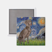 Sterrennacht - Weimaraner (Z) Magneet (Voorkant / Achterkant)