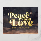 Sterrennacht Winter Sky Modern Elegant Chic Folie Feestdagen Briefkaart (Voorkant)