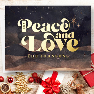 Sterrennacht Winter Sky Modern Elegant Chic Folie Feestdagen Briefkaart