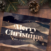 Sterrennacht Winter Sky Modern Elegant Chic Folie Feestdagen Briefkaart