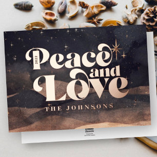 Sterrennacht Winter Sky Modern Elegant Chic Folie Folie Feestdagenkaart