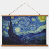 Sterrennacht Wooden Tapestry van Vincent Van Gogh Hangend Wandkleed (Voorkant)
